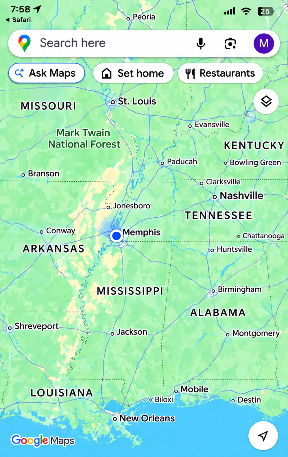 Service Area — Midsouth Region